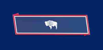 Free photo wyoming flag banner