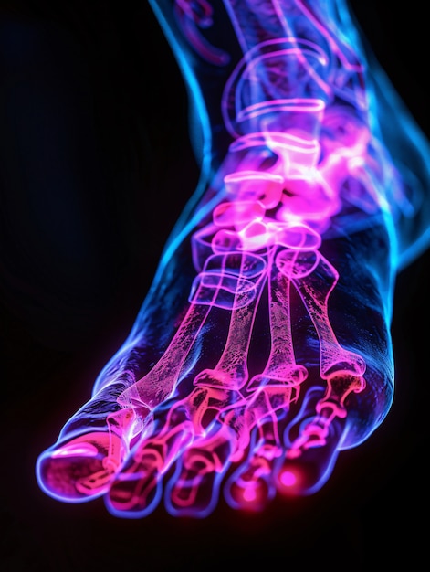 Free photo x-ray with neon colors