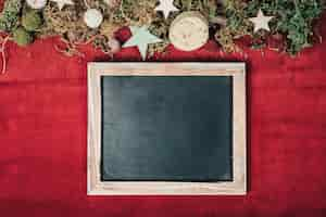 Free photo xmas decoration with slate