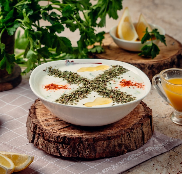 yayla soup on the table