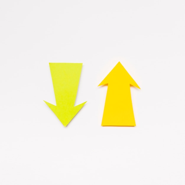 Free photo yellow arrows sign