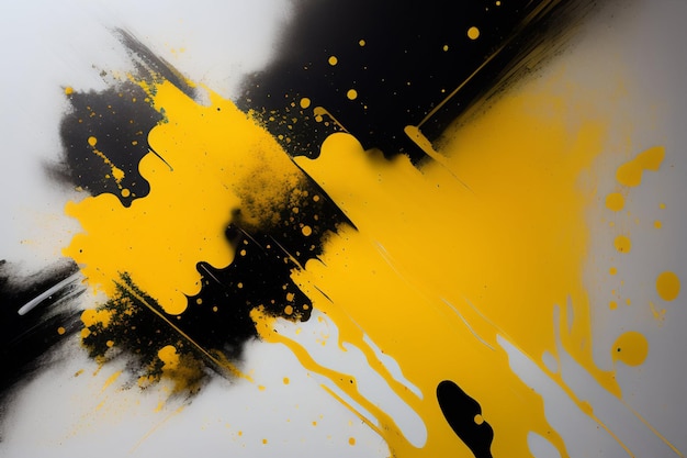 A yellow and black background with a black and white background