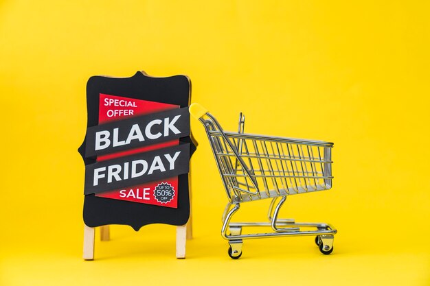 Yellow black friday decoration