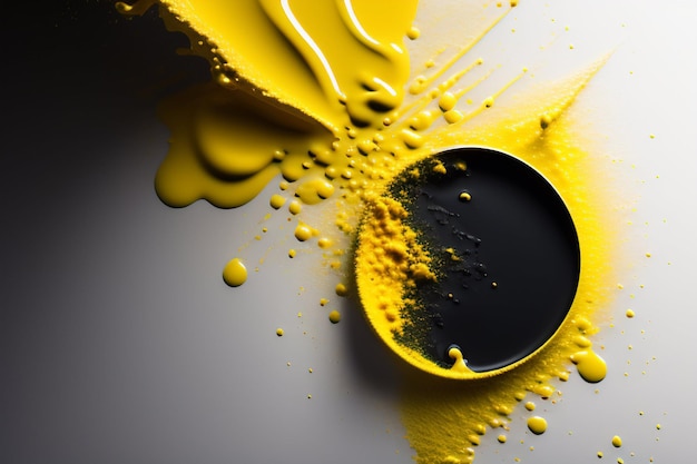 Free photo a yellow and black paint can be used to create a yellow and black paint.