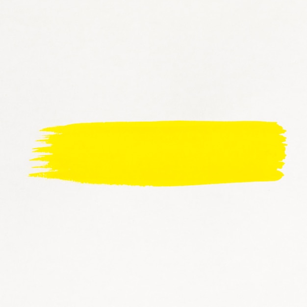 Желтая кисть линии акварели окрашены