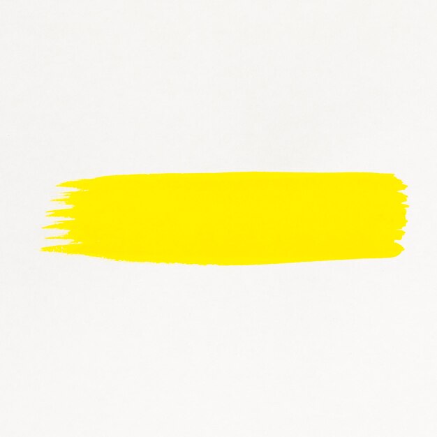 描かれた黄色のブラシ線水彩