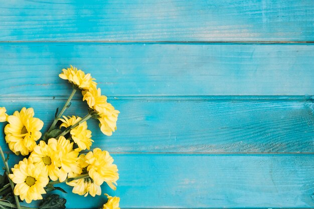 Yellow bunch on wooden table