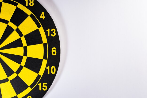 Yellow dart board