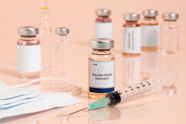 Yellow fever vaccine concept assortment