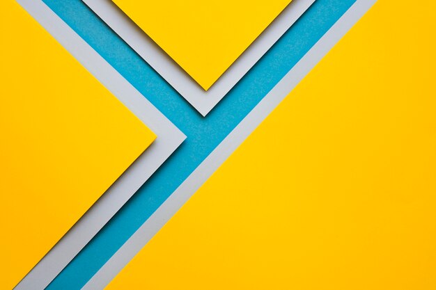파란 표면에 노란색과 회색 craftpapers