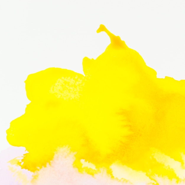 無料写真 黄色の手描きの水彩画の背景