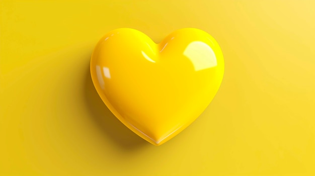 Free photo yellow heart in studio