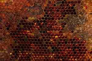 Free photo yellow honeycomb texture