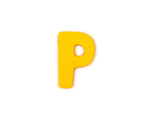 Free photo yellow letter p