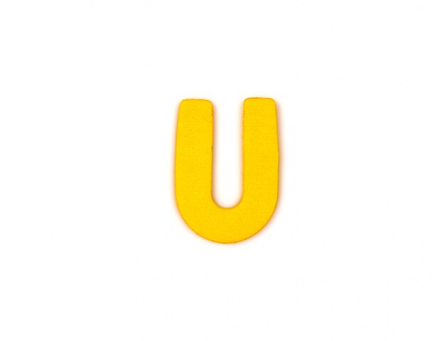 Yellow letter u