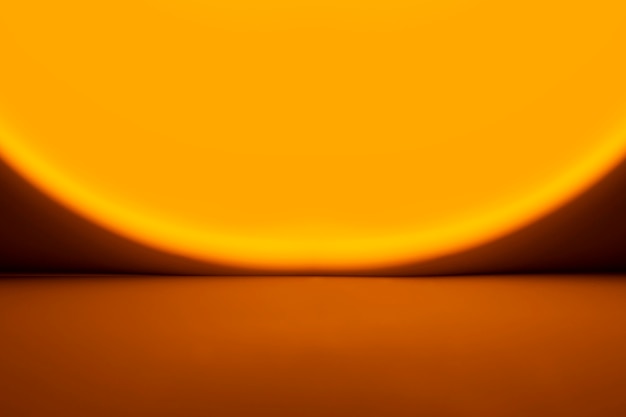 Yellow light background with sunset projector lamp