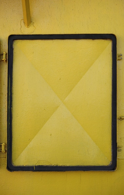 Free photo yellow metal door