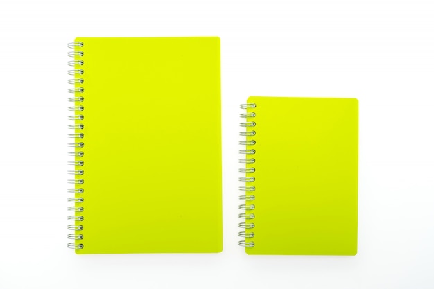 Yellow notebooks with rings