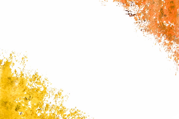 Yellow and orange paint on white