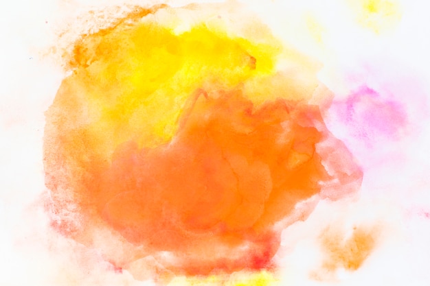 Yellow and orange watercolor spills