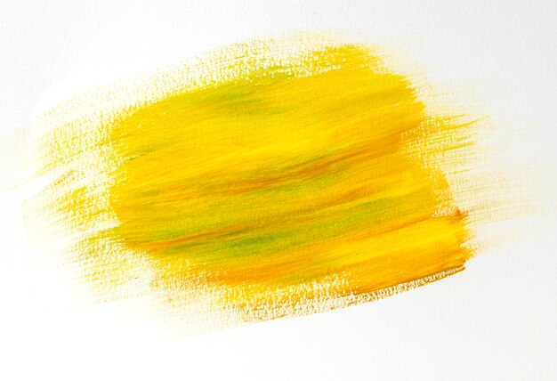 Yellow paint brush stroke effect