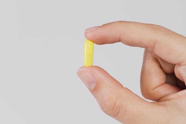 Free photo yellow pill