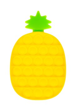 Желтый ананас с зеленой веткой, простая ямочка, лопните. модная и современная антистрессовая игрушка для детей и взрослых.