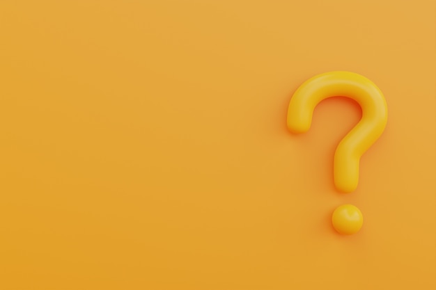 Free photo yellow question mark