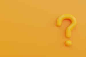 Free photo yellow question mark