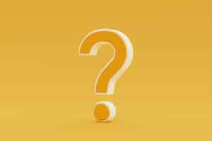 Free photo yellow question mark