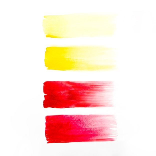 노란색과 빨간색 선 그리기