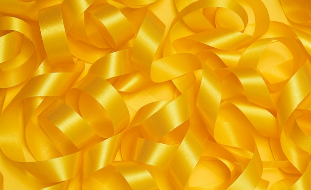 Yellow ribbon on yellowish background