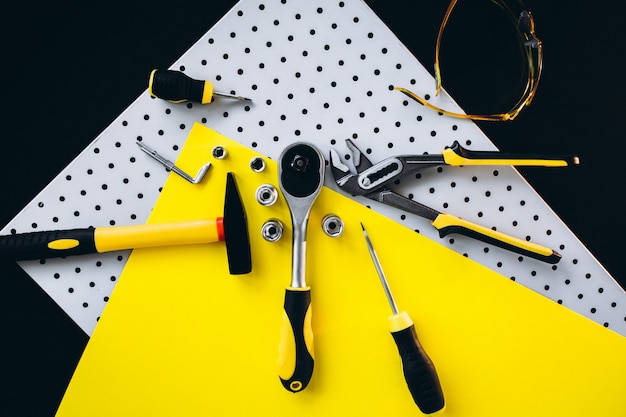 Yellow set of tools