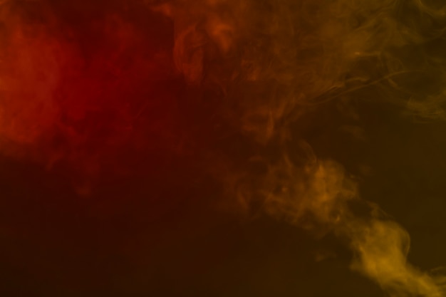 Yellow smoke mixing with red