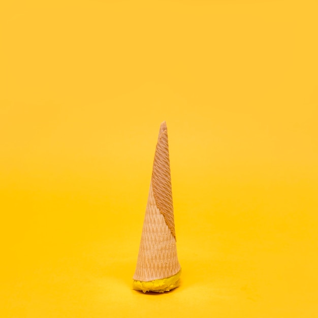 Yellow still life of ice cream