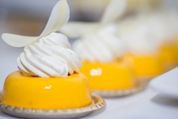 Yellow tasty dessert