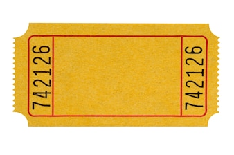 Biglietto giallo vista dall'alto
