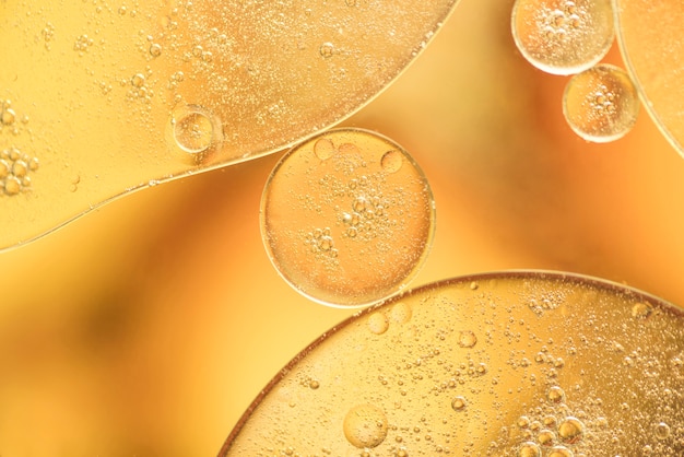 Yellow various bubbles texture