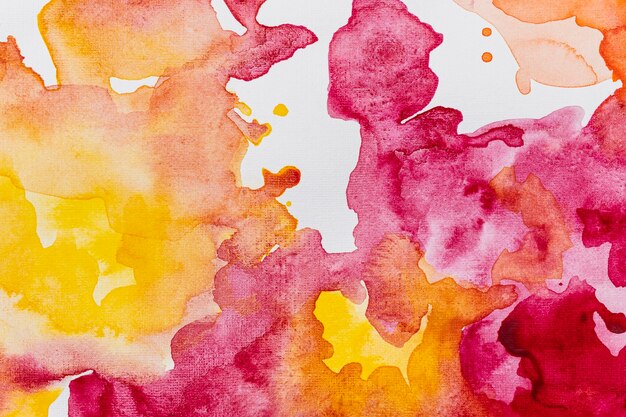 Yellow and vivid pink watercolor copy space pattern background