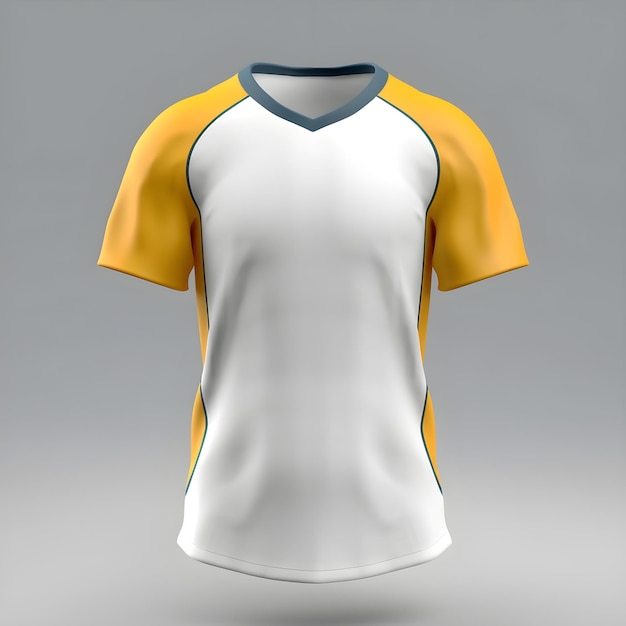 Free photo yellow white tshirt mockup design