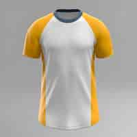 Free photo yellow white tshirt mockup