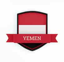 Foto gratuita bandiera yemen con banner