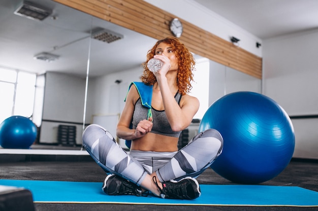 Yoga fitness trainer at the gym