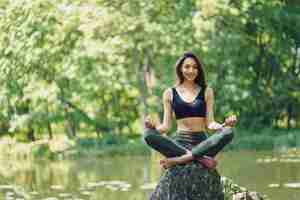 Free photo yoga girl