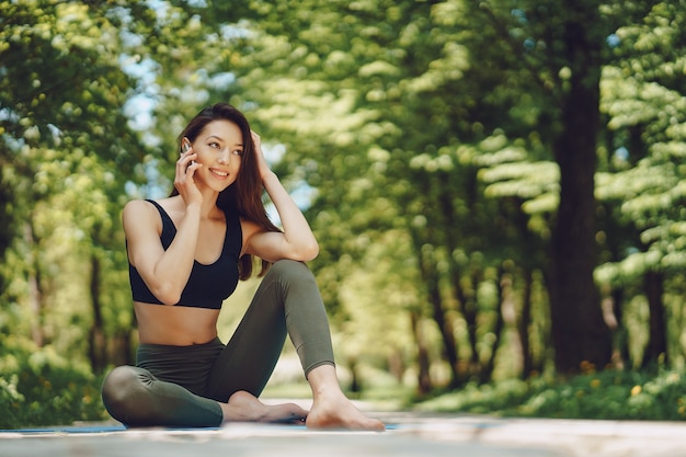 Free photo yoga girl