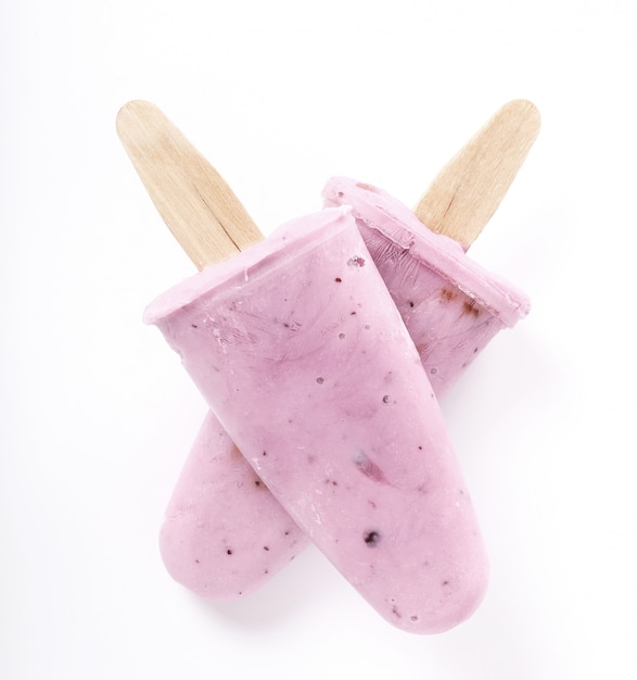 Free photo yogurt popsicles