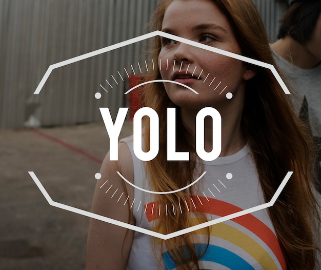 Yolo vintage vector graphic concept