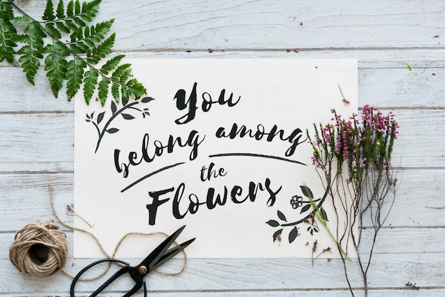 あなたは花の中に属しています