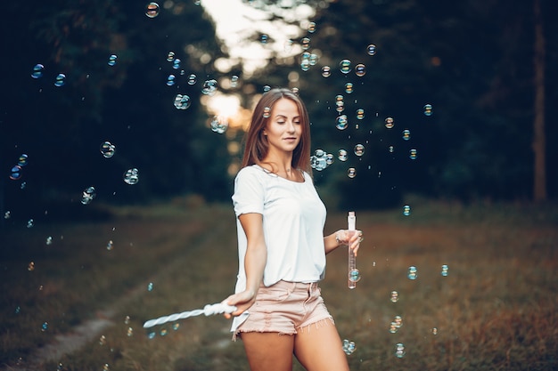 Young and Pretty Girl in a Summer Park – Free Stock Photo