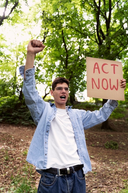 Young activist taking action